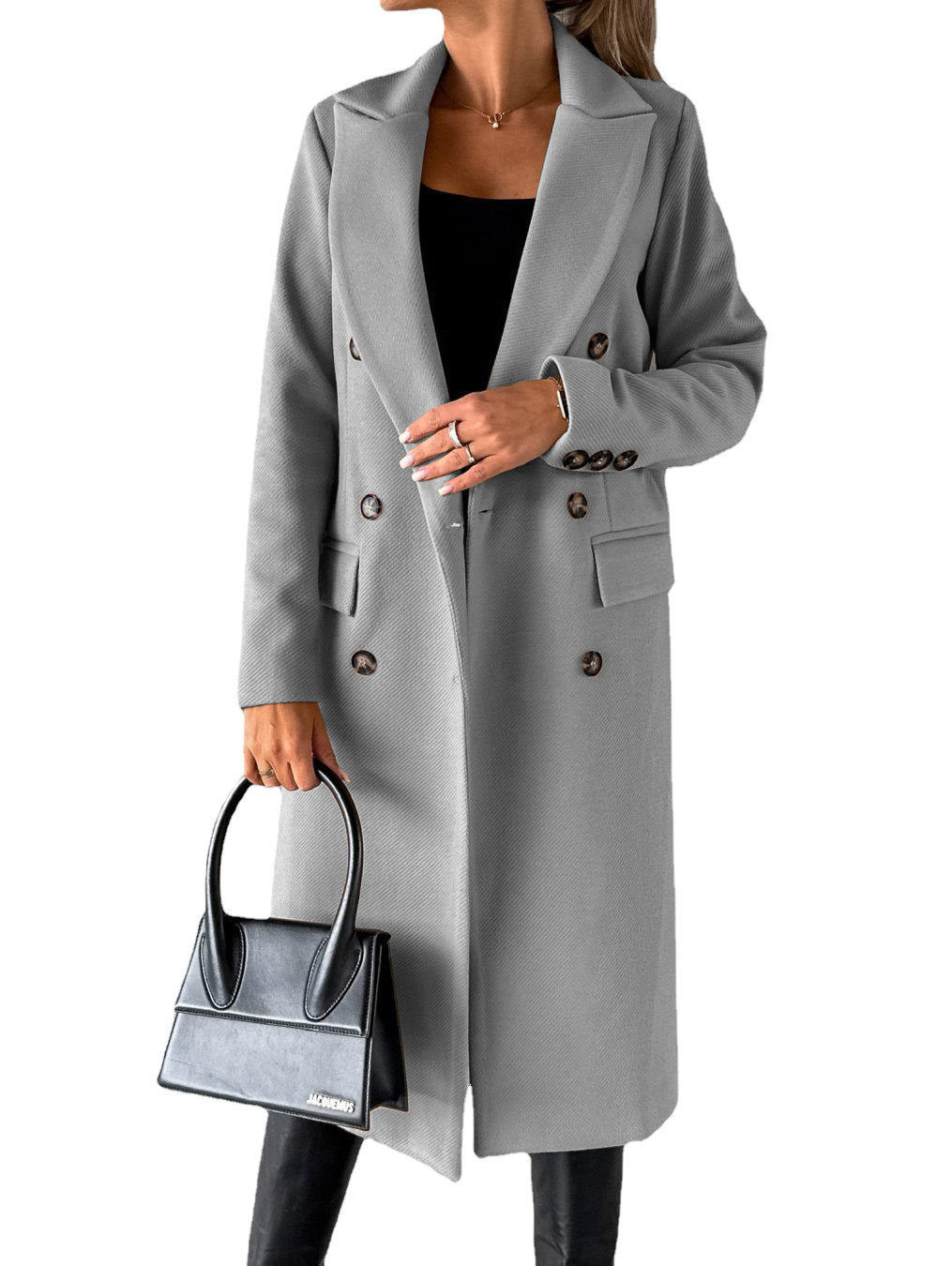 Women's Elegant Double-Breasted Trench Coat