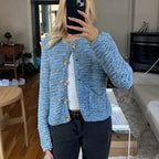 Women's Elegant Cardigan with Gold Buttons
