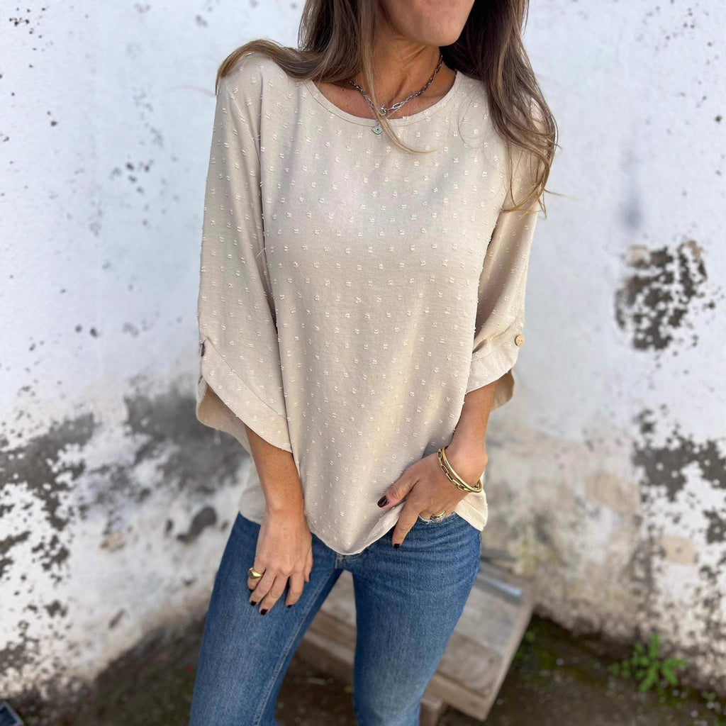 Casual Women's Blouse with Textured Fabric