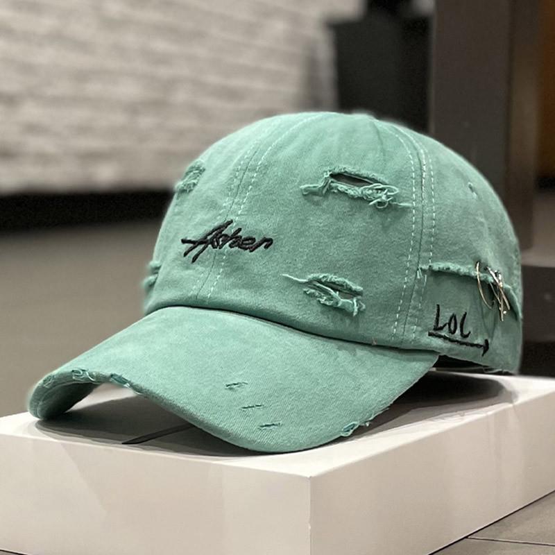 Men's Distressed Denim Cap