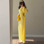 Women's Loungewear Combination with Flowy Kimono and Comfortable Pants