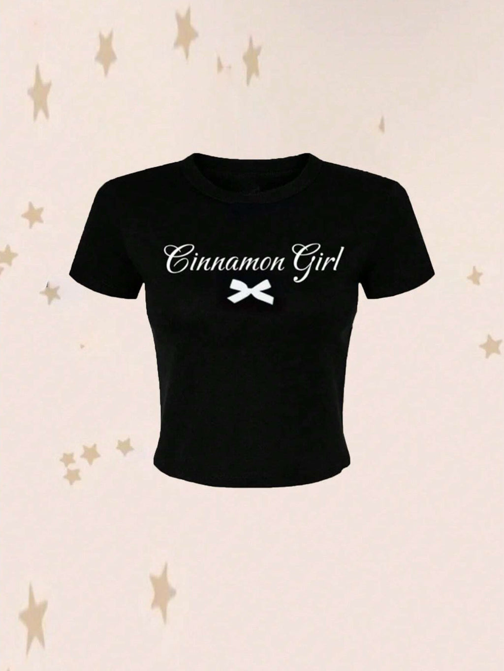 Women's Crop T-Shirt with Nostalgic Print