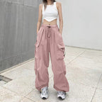 Women's Wide-Leg Cargo Pants with Practical Pockets