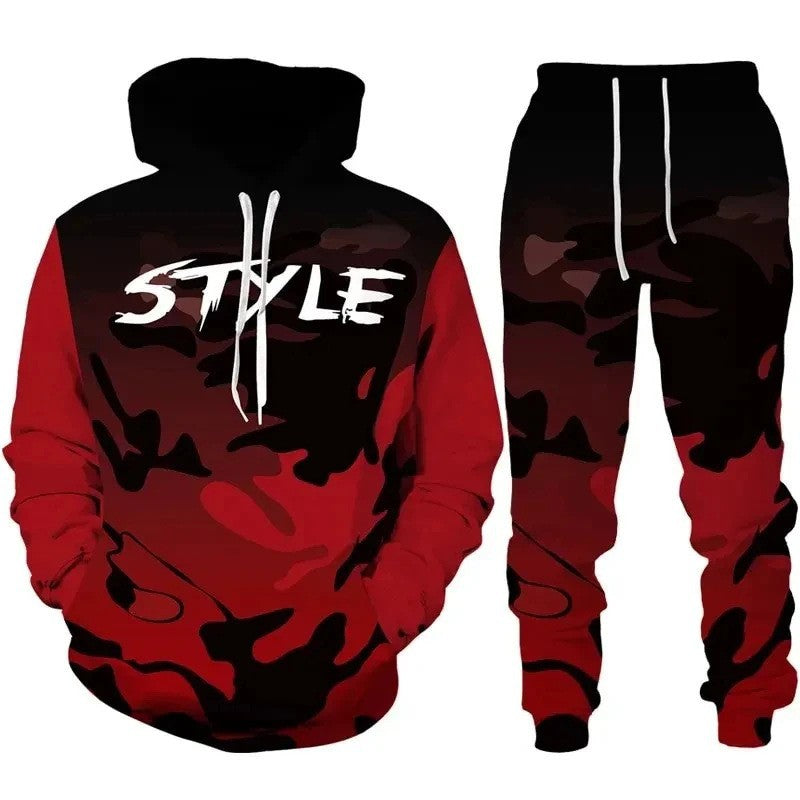 Men's Stylish Hoodie Sweatshirt and Jogging Pants Set