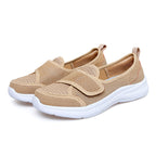 Women's Breathable Slip-On Sneakers with Practical Hook-and-Loop Closure