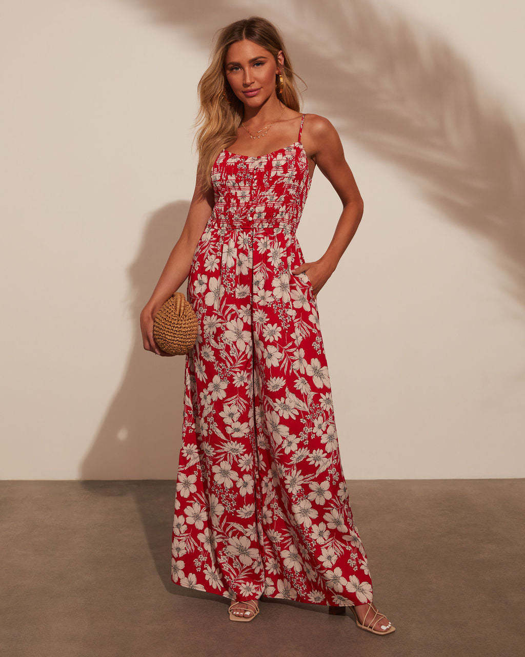 Women's Maxi Skirt with Floral Design and Adjustable Straps
