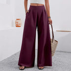 Women's Elegant Wide-Leg Pleated Pants