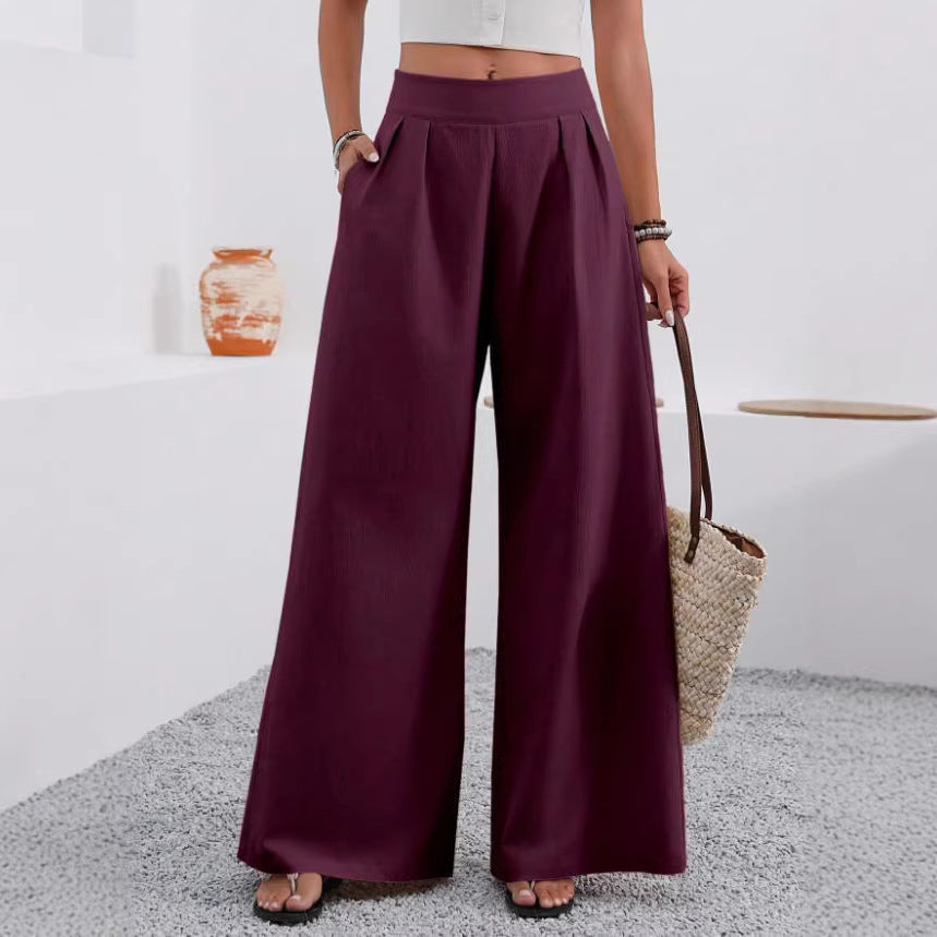 Women's Elegant Wide-Leg Pleated Pants
