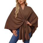 Women's Fashionable Wrap Coat with Trendy Design