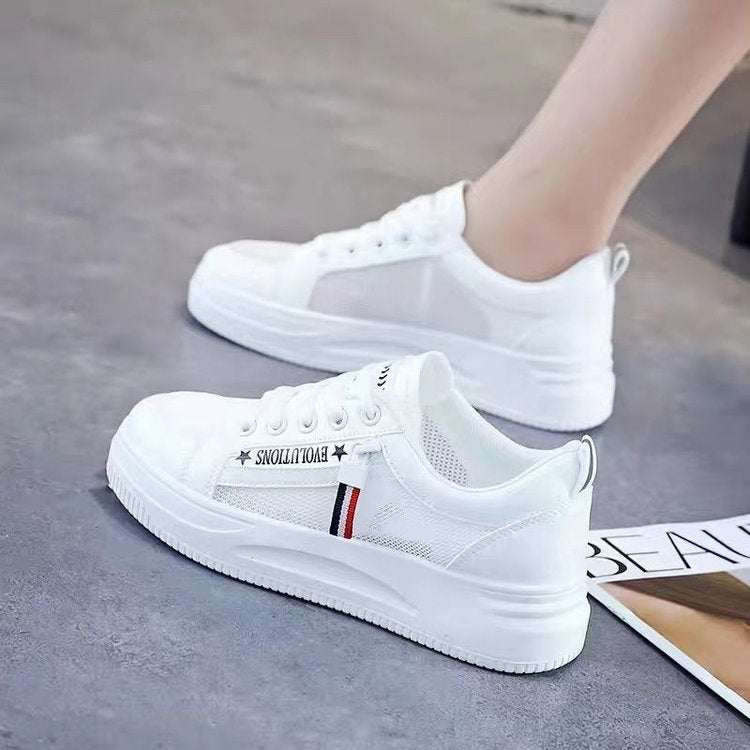 Women's Breathable Sneakers with Elastic Lacing System