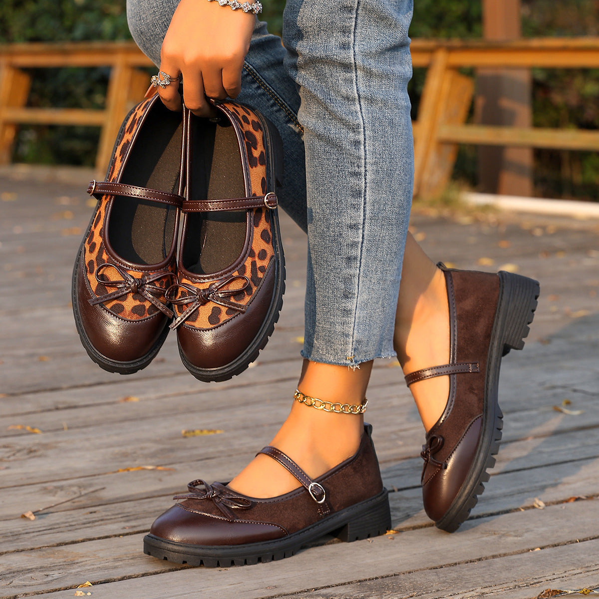 Women's Modern Leopard Print Ballet Flats