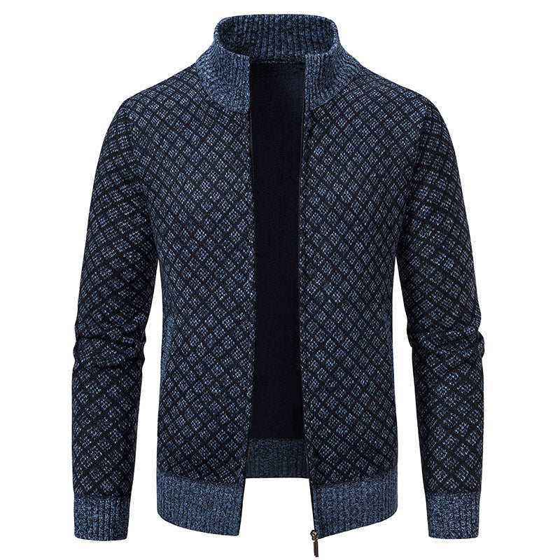 Women's Elegant Cardigan with Stand-Up Collar