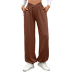 Women's Comfortable Palazzo Pants with Elastic Waist and Side Pockets