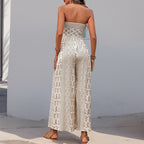 Women's Bandeau Jumpsuit with Wide Legs