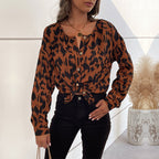 Women's Leopard Print Shirt Blouse
