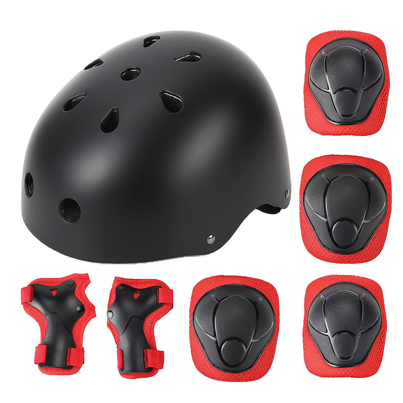 Protective Skate Helmet and Pads Set
