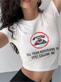 Women's Graphic Slogan Crop T-Shirt
