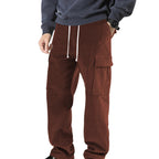 Women's Cargo Pants with Elastic Waistband and Practical Side Pockets