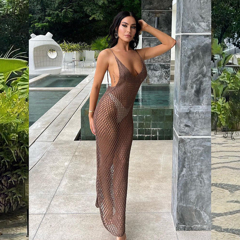Women's Elegant Crochet Beach Dress