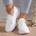 Women's Breathable Athletic Sneakers with Elastic Mesh Upper