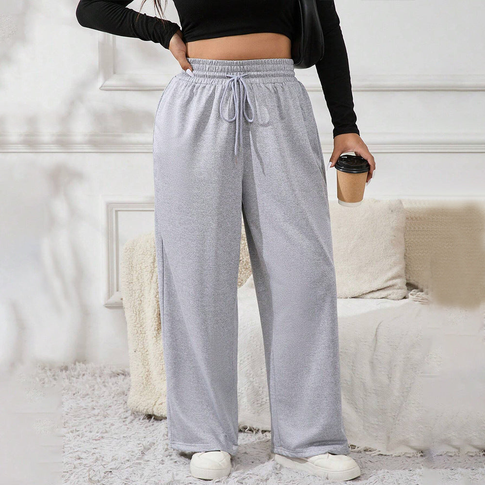 Women's Wide-Leg Casual Pants with Elastic Waist