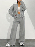Women's Casual Sweat Set with Pockets