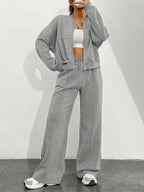 Women's Casual Sweat Set with Pockets