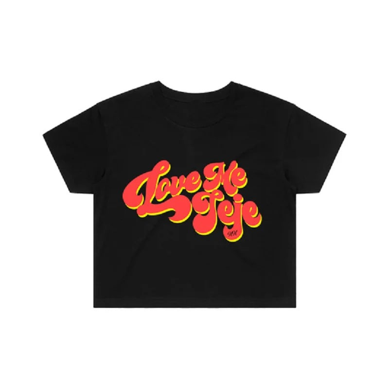 Women's Crop T-Shirt with Creative Lettering