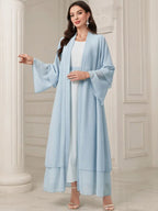 Elegant Long Kimono Jacket in Flowing Fabric