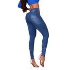 Women's High-Waist Skinny Jeans with Distressed Details