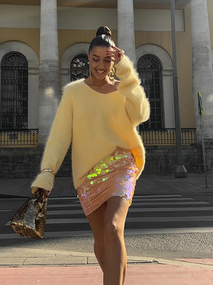 Sparkling Sequin Skirt with Tailored Fit