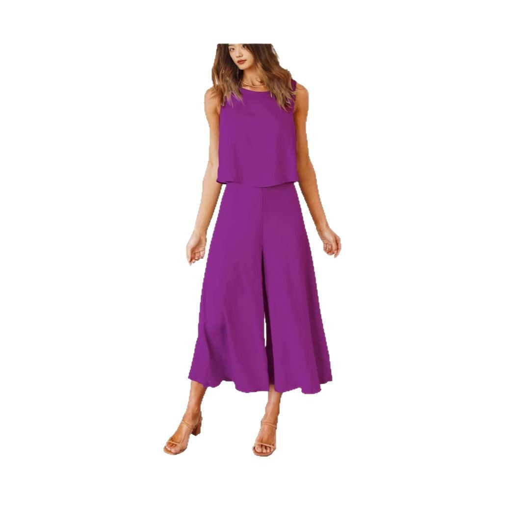 Women's Airy Jumpsuit with Relaxed Fit and Practical Pockets