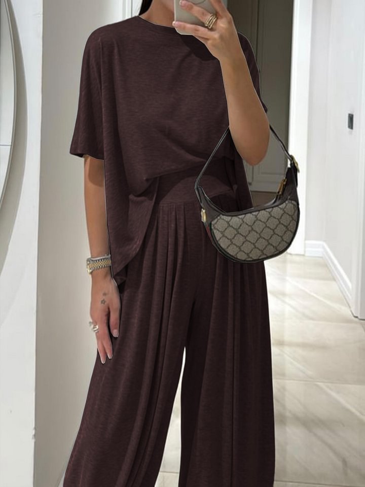 Women's Comfortable Wide-Leg Set