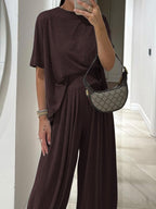 Women's Comfortable Wide-Leg Set