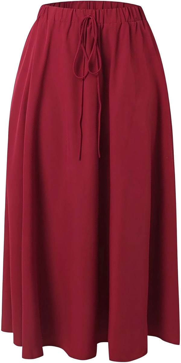 Women's Floral Maxi Skirt with Elastic Waistband