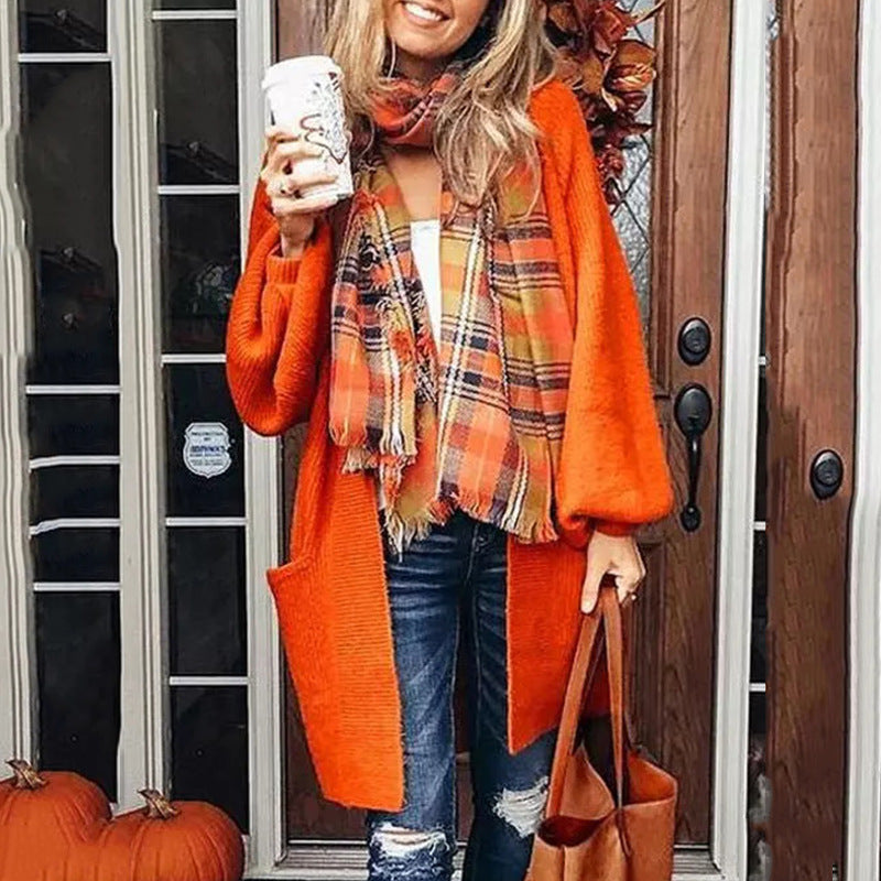Women's Cozy Cardigan with Comfortable Pockets