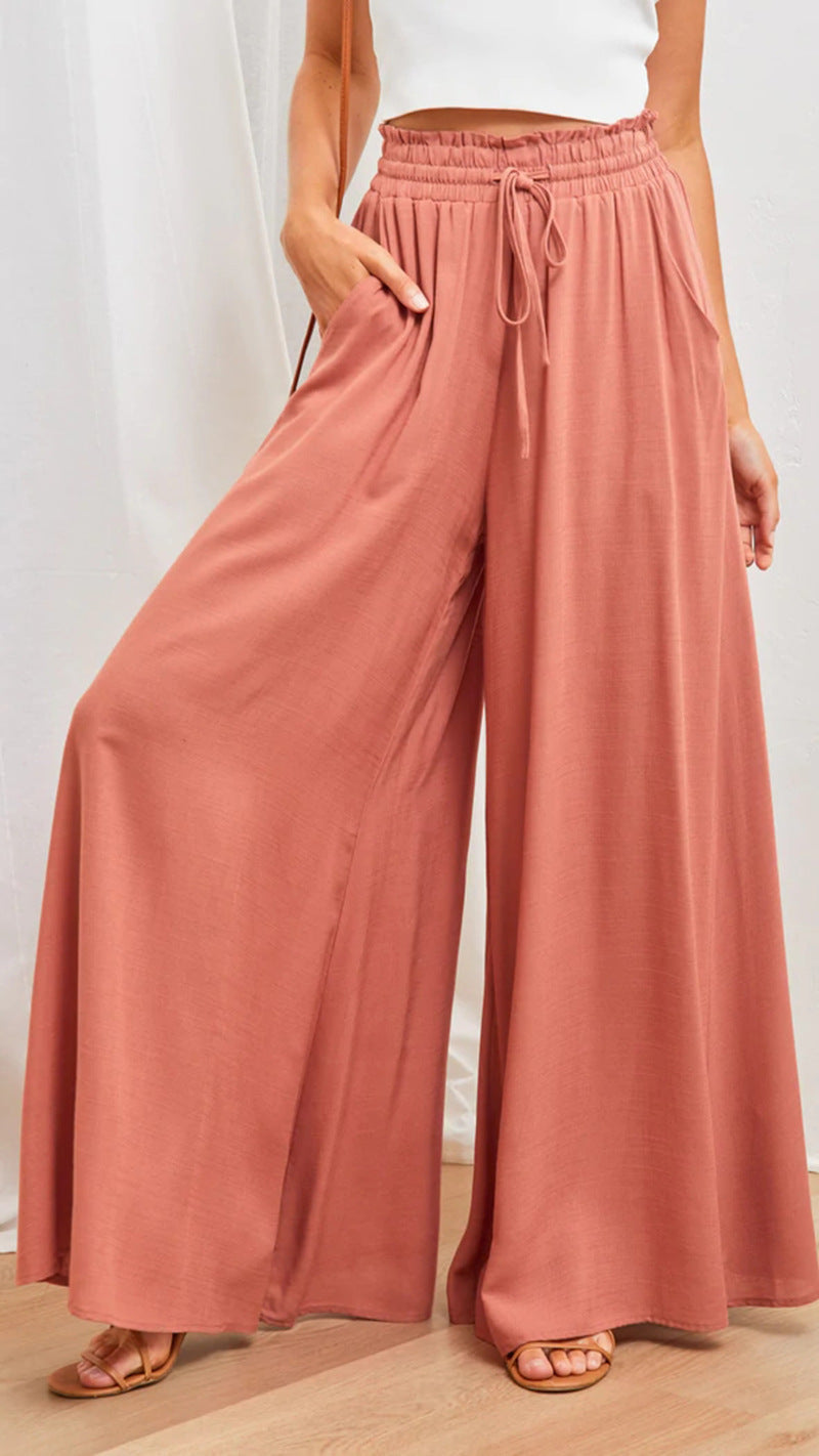 Women's Maxi Skirt with Elastic Waistband and Pockets