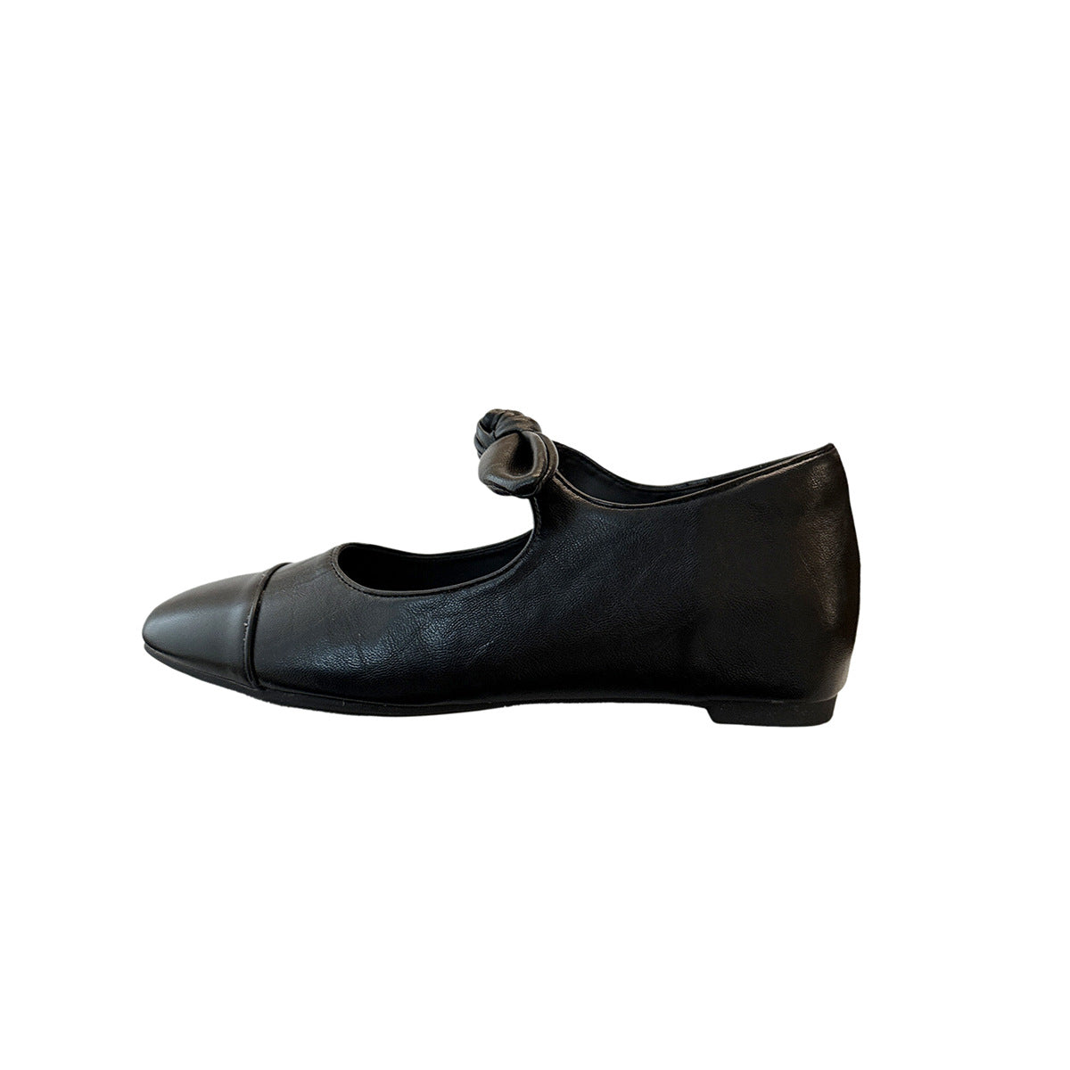 Women's Ballet Flats with Elegant Knot Detail and Premium Leather Surface