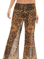 Women's Elegant Floral Print Beach Pants