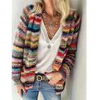 Women's Colorful Cardigan with Modern Design