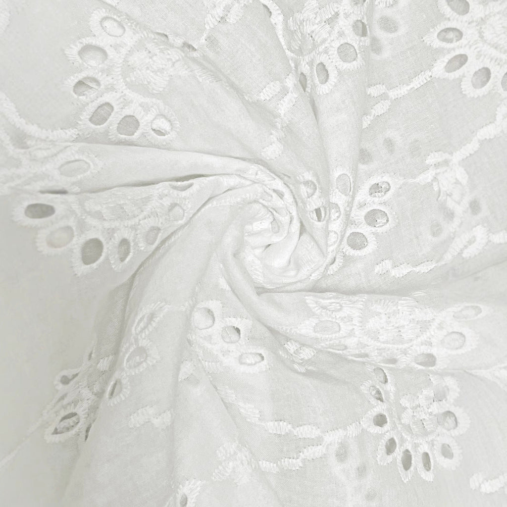 Women's Airy Blouse with Eyelet Patterns and Button Details