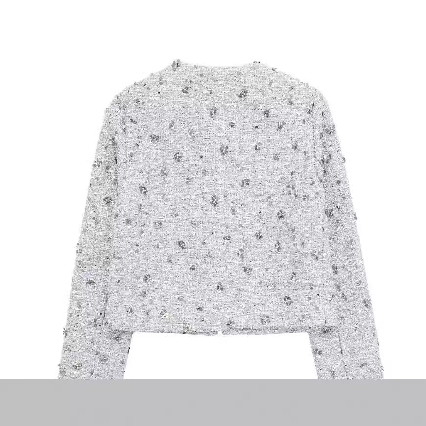 Women's Elegant Jacket with Textured Design