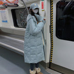 Women's Long Quilted Coat with Practical Pockets