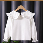 Women's Blouse with Large Ruffle Collar