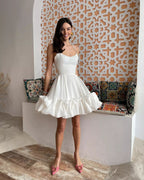 Women's A-Line Dress with Voluminous Ruffled Hem