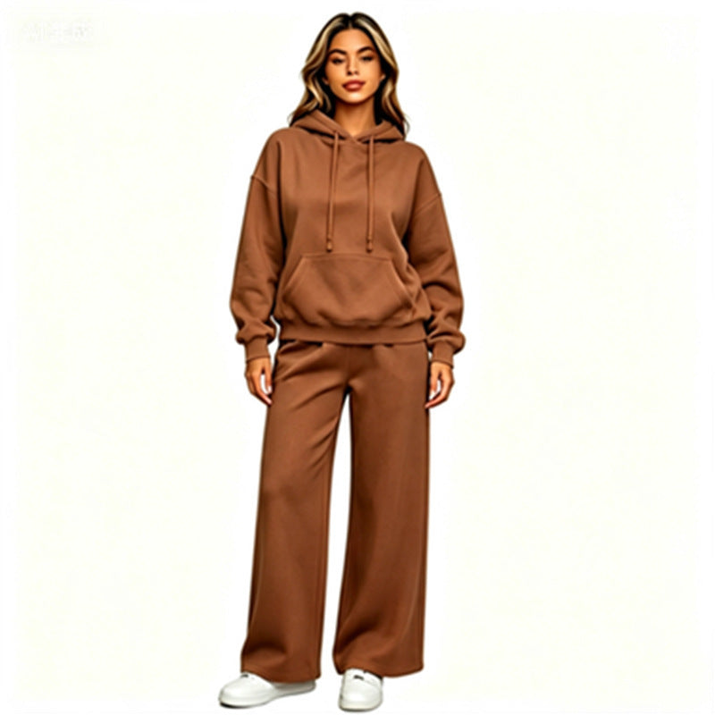 Women's Comfortable Oversized Hoodie and Wide Jogging Pants Set