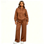Women's Comfortable Oversized Hoodie and Wide Jogging Pants Set