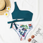 Women's Asymmetrical Bikini with Adjustable Tie