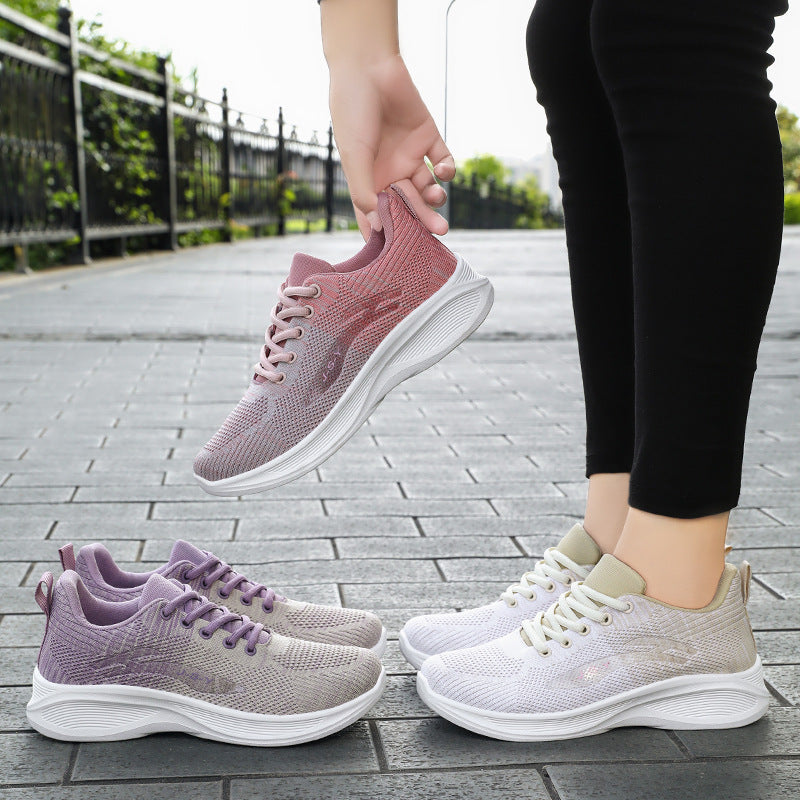 Women's Breathable Casual Sneakers with Elastic Upper