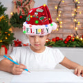 Christmas hat with lights and appliqués